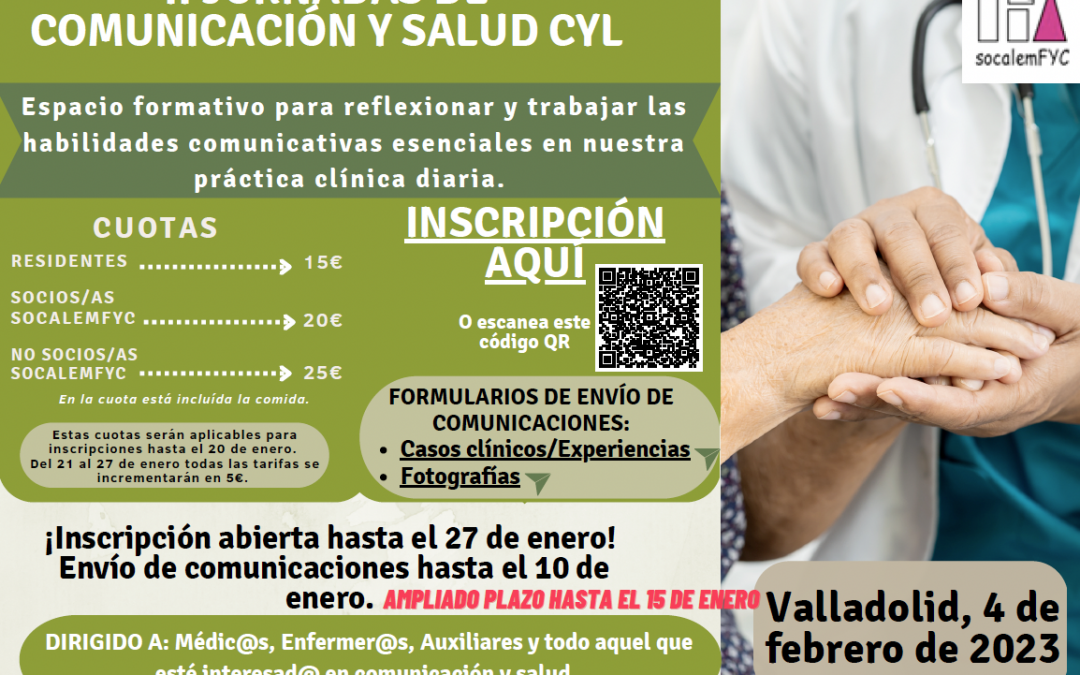 II Jornadas de Comunicación y Salud de Castilla y León, Valladolid 4 de febrero de 2023